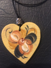Scandinavian Hand Painted Flower Necklace