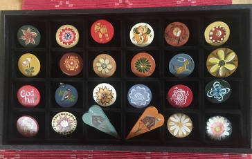Scandinavian Hand Painted Wooden Pins
